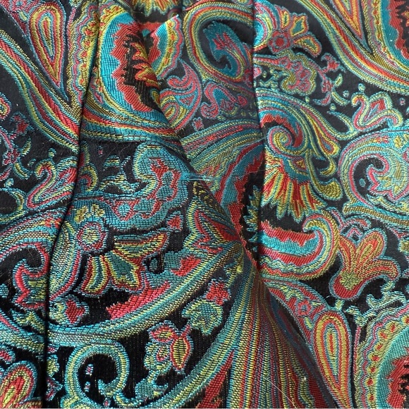 Chico’s Silk Paisley Print Button Shirt Size 2 - Picture 7 of 11